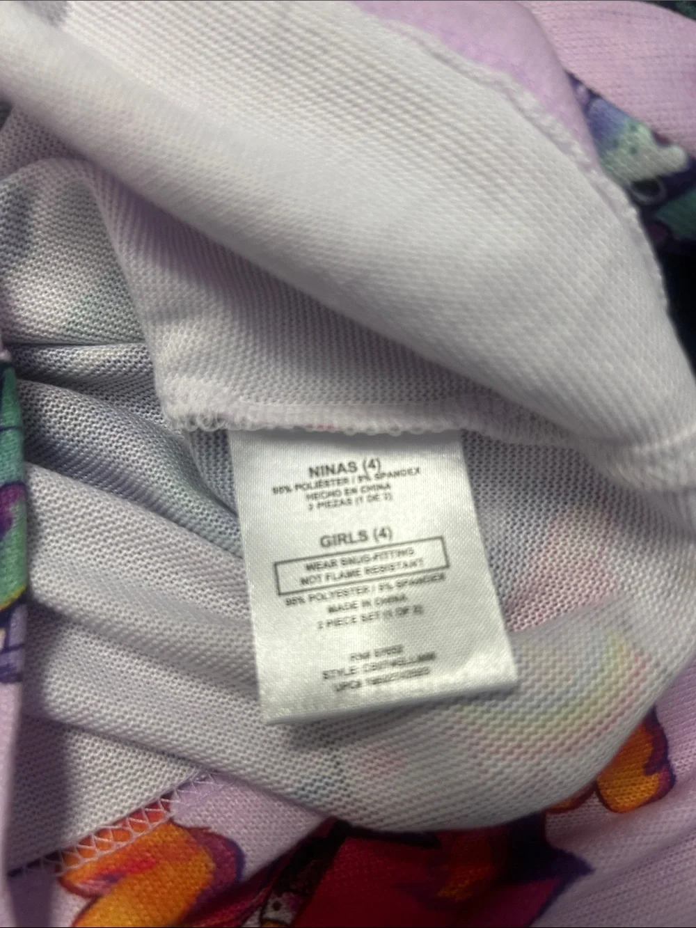 Care Bears Lavender Long-Sleeve Pajama Set with Multi-Color Characters